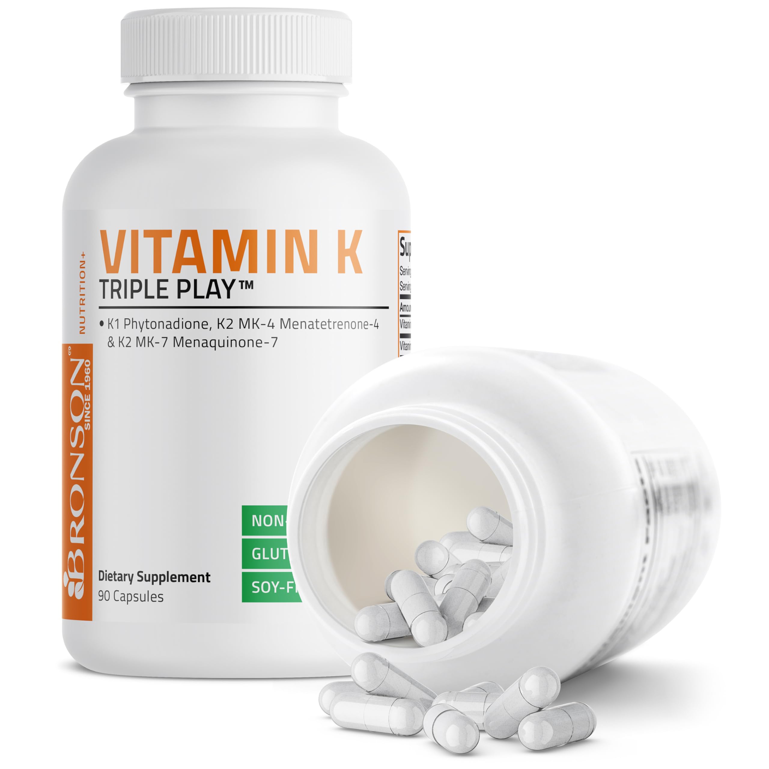 Amazon.com: Bronson Vitamin K Triple Play Full Spectrum K1 & K2 MK